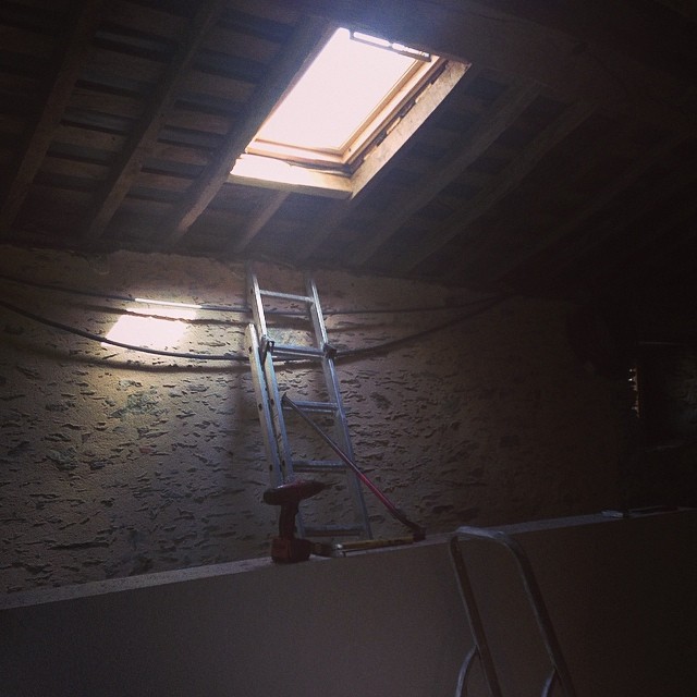 Velux du palier et de l'escalier au gîte quatrain