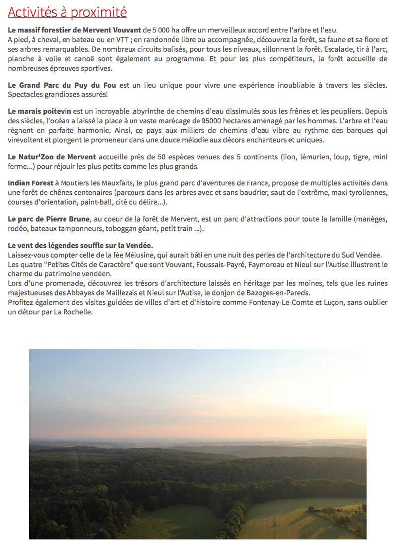 activités aux gîtes La bréjolière