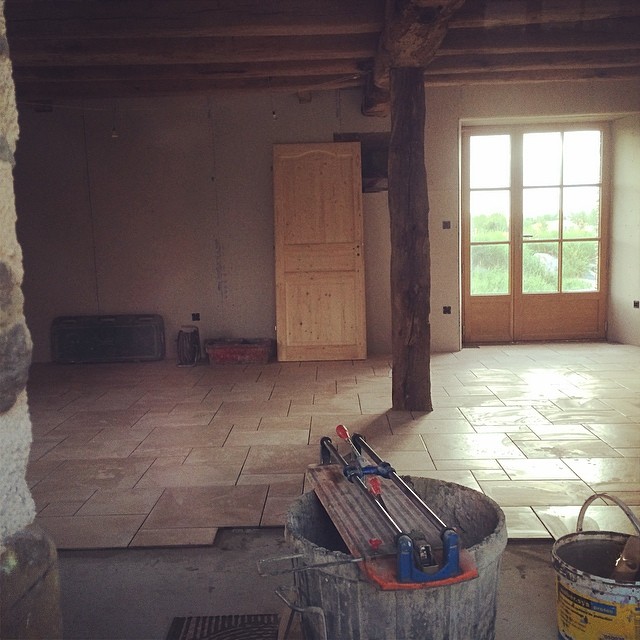 Carrelage du rdc en cours