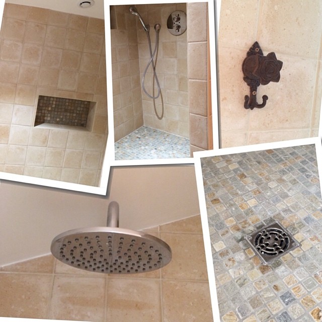 Douche à l'italienne gîte Quatrain
