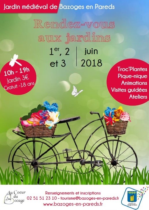 Flyer Rendez-vous aux jardins du Donjon de Bazoges