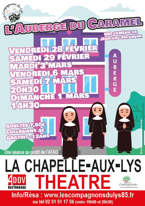 Gîtes La Bréjolière propose une sortie le théâtre à La Chapelle aux Lys