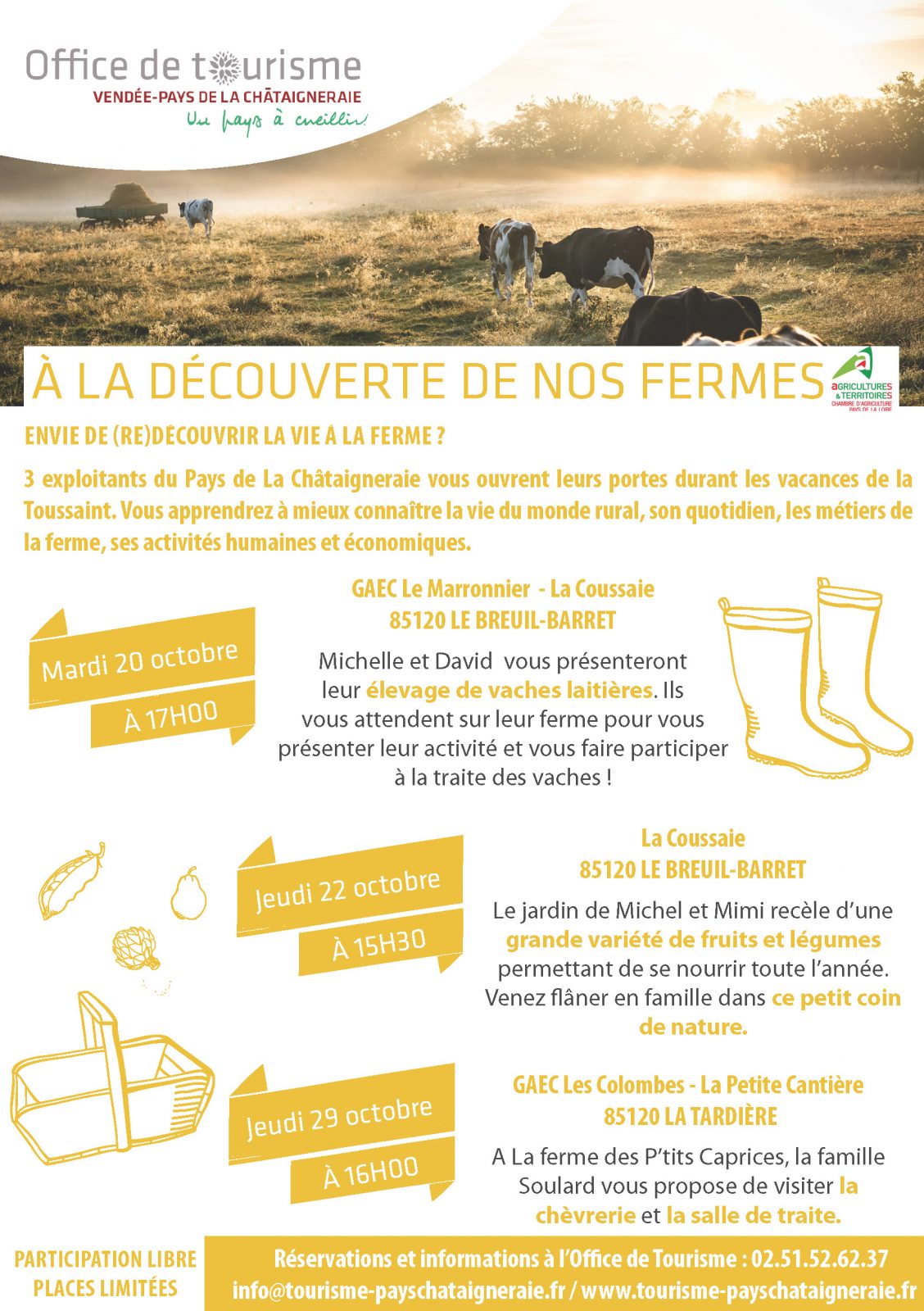 Découverte des fermes au Pays de La Châtaigneraie