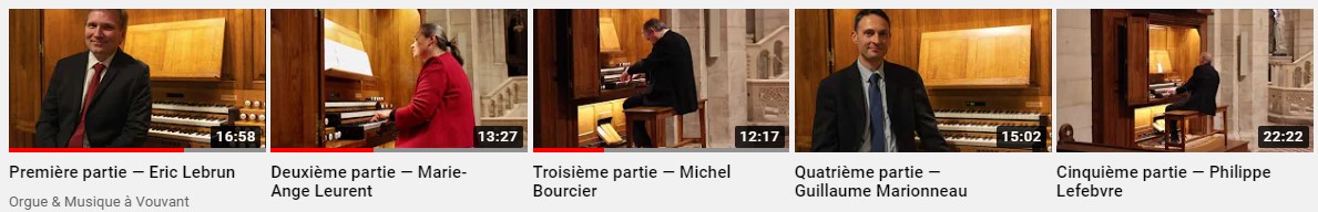 Organistes du concert inaugural de Vouvant